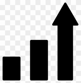 Ascending Bars Graphic With Up Arrow Comments Clipart