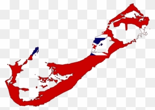 Bermuda Map With Flag Graphic Clipart