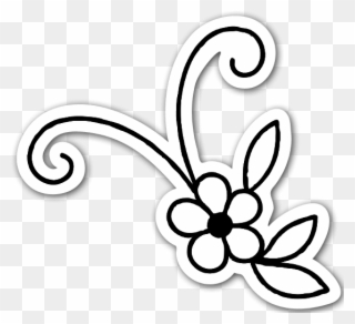 Flower Ornament Sticker Clipart