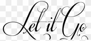 Let It Go Writing Fonts Clipart