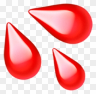Water Emoji Red Blood Drip Drop Bloody Clipart