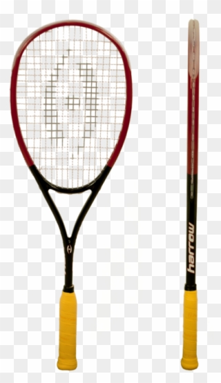 Harrow M-140 Squash Racquet, Black And Red Clipart