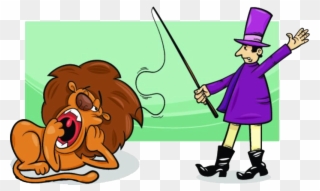 Lion Taming Circus Illustration Clipart