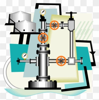 Vector Illustration Of Petroleum Energy Industry With Clipart