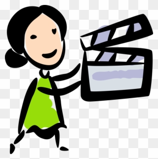 Vector Illustration Of Filmmaker With Filmmaking And Clipart