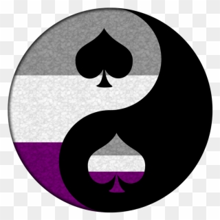 Asexual Pride Yin And Yang Symbol With Matching Ace Clipart