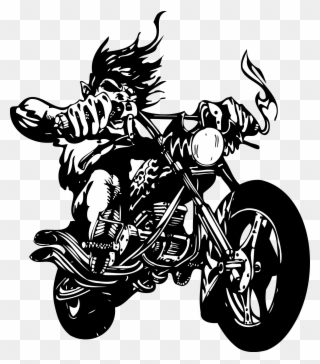 Wall Decal Sticker Motorcycle Label - Ghost Rider Vector Free Clipart