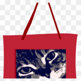 Shopping Bag Clipart Tote Bag - Cat Face - Png Download