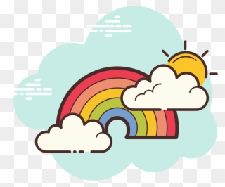 Rainbow Icon - Illustration Clipart