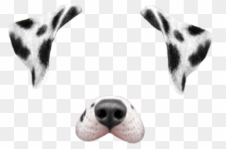 Dalmation Clipart Dogt - Transparent Snapchat Dog Filter - Png Download