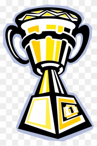 Vector Illustration Of Winner's Trophy Cup Prize Award - Trophy Clipart