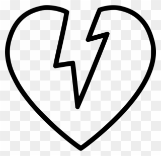 Broken Heart Comments - White Broken Heart Png Clipart