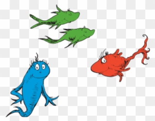 Dr Seuss One Fish Two Fish Red Fish Blue Fish Clipart