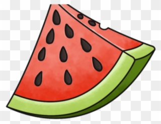 Watermelon Clipart Cross Section - Slice Of Watermelon Drawing - Png Download