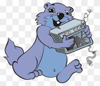 Marmot, Mammal, Rodent, Blue, Violet, Adobe - Cartoon Clipart