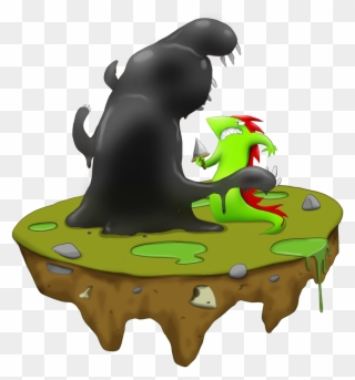 Duel Between Swamp Creatures - Inflatable Clipart