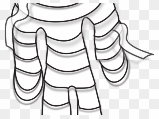 Mummy Clipart Black And White - Line Art - Png Download