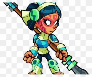 Spear Clipart Aztec - Brawlhalla Game Character - Png Download
