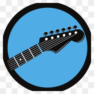 We - Guitar Logo Circle Clipart