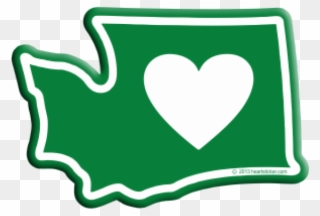 Oregon Clipart Heart - Washington State Heart - Png Download