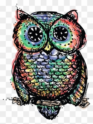 Spiritual Owl By R - Illustration Clipart