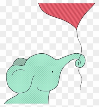 Baby Elephant With A Heart Balloon Tote Bag For Sale - Indian Elephant Clipart