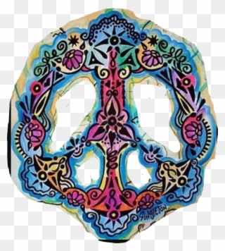 Peace Hippie Love Boho Bohemianfree - Hippie Art Clipart