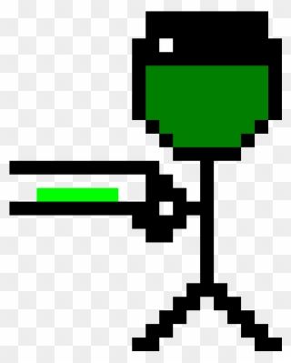 Dictator W Laser Gatling Gun - Weed Symbol Pixel Art Clipart