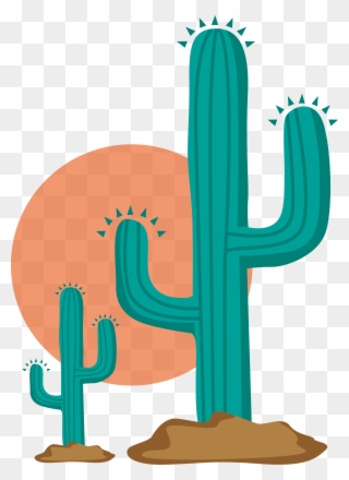 Cactaceae Clip Art - Cactus Vector - Png Download