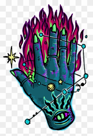 Hand Of Fate - All Seeing Eye Hand Smoking Clipart