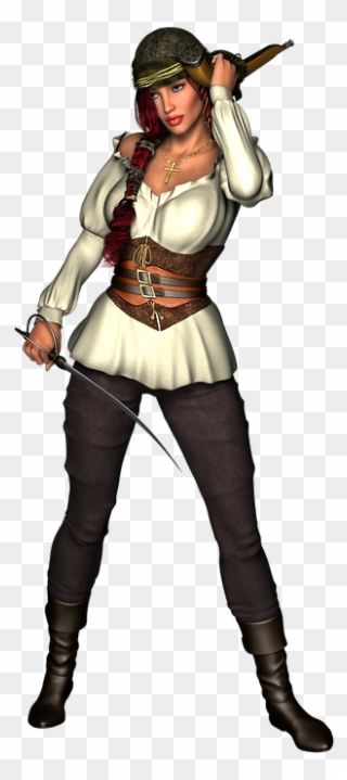 Pirate Captain Woman Clipart