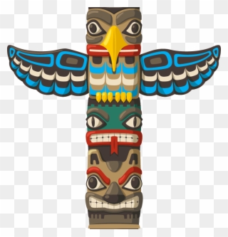 Totem Pole Edit 1 - Animal Native American Totem Pole Clipart