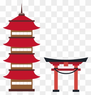 Japan Shinto Shrine Template Icon - Japanese Template Png Clipart