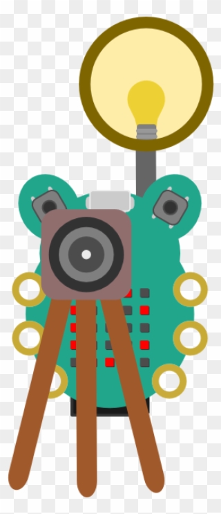 Codebug Photographer With Raspberry Pi - Illustration Clipart