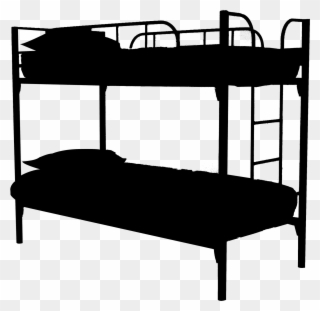 Bunk Bed Silhouette - Bunk Bed Clipart
