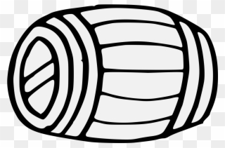 Barrel - Line Art Clipart