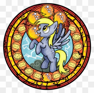 Akili-amethyst, Derpy Hooves, Dive To The Heart, Female, - Stained Glass Fluttershy And Discord Clipart