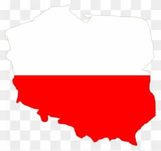 Polski Impreza - Poland Map Red White Clipart