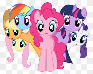 Rarity Twilight Sparkle Rainbow Dash Pinkie Pie Fluttershy - Your Friends My Little Pony Clipart