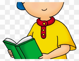 Tv Shows Clipart Back Tv - Caillou Holding A Book - Png Download