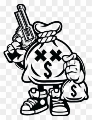 Gun Clipart Money - Money Hungry Cartoon - Png Download