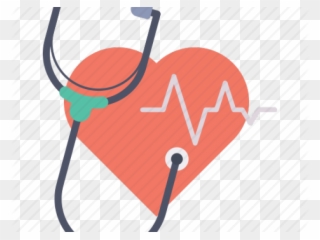 Heart Icons Stethoscope - Heart Beat With Stethoscope Transparent Clipart