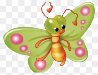 Mosquito Clipart Face - Cartoon Butterfly Transparent Background - Png Download