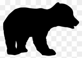 Cub Clipart Walking Bear - Animal Silhouettes - Png Download