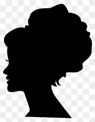 Female Head With Big Hair Shape On It Comments - Hair Silhouette No Background Clipart