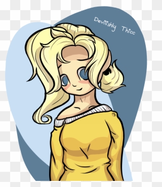 I Got Bored And Drew Mercy With A Bun And Jumper - Cartoon Clipart