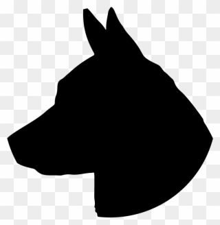 Above And Beyond What I Was Expecting - Vector Dog Head Silhouette Clipart