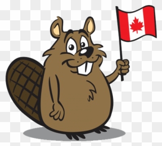 Download Mouse Png Images Background - Beaver Holding Canadian Flag Clipart