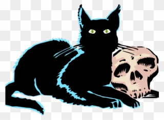 Black Cat Clipart Evil - Cat - Png Download