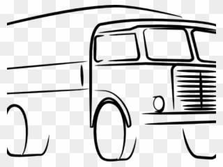 Box Clipart Mobil - Truck Clipart Black And White - Png Download